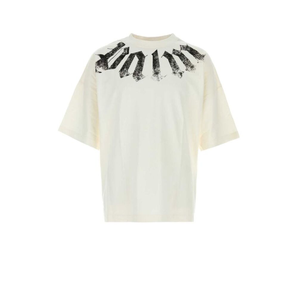 Palm Angels Men White Cotton Oversize T-Shirt